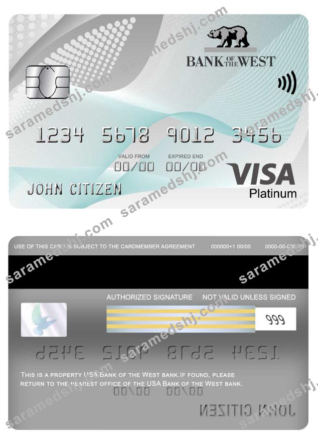 USA Bank of the West bank visa platinum card